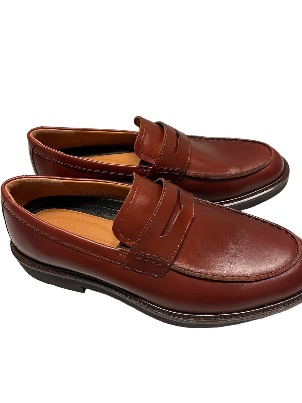 ECCO Men's Penny Loafers - Brown Leather Excellent Condition  Sz 11-11.5 (45)